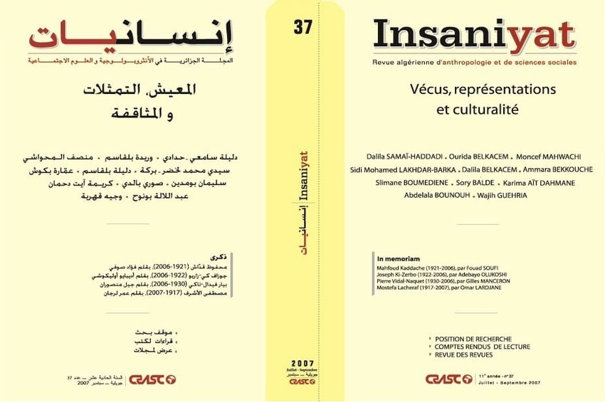 cover_caption 37 – Vécus, représentations et culturalité
