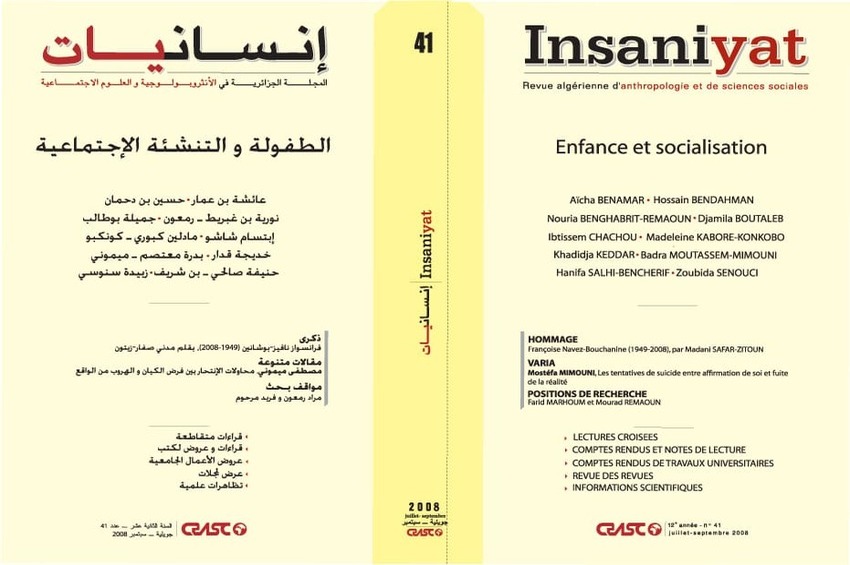 cover_caption 41 – Enfance et Socialisation