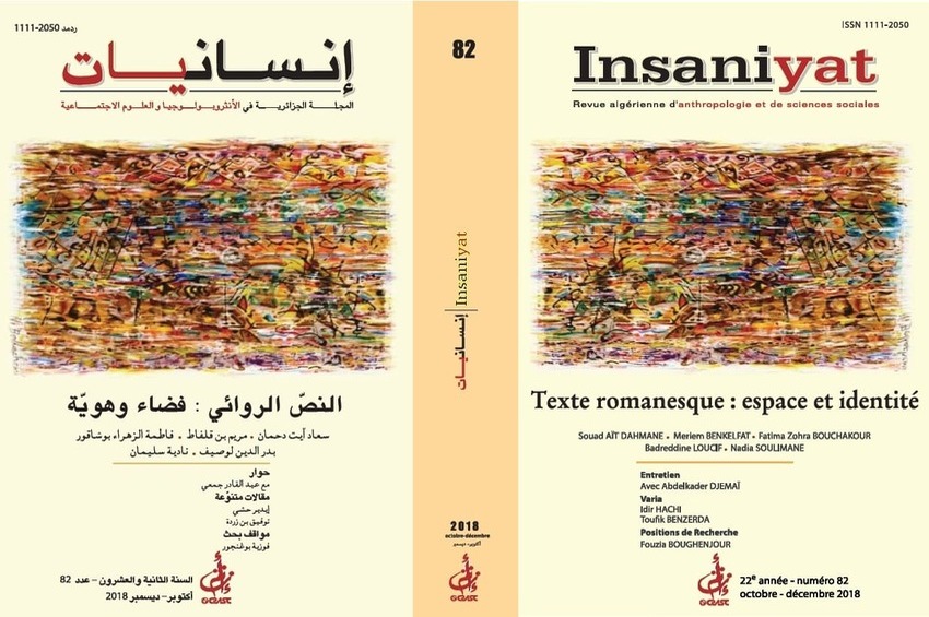 cover_caption 82 – Texte romanesque : espace et identité
