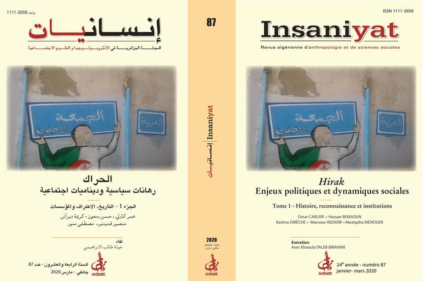 cover_caption 87 – Hirak, enjeux politiques et dynamiques sociales. Tome 1 : Histoire, reconnaissance et institutions